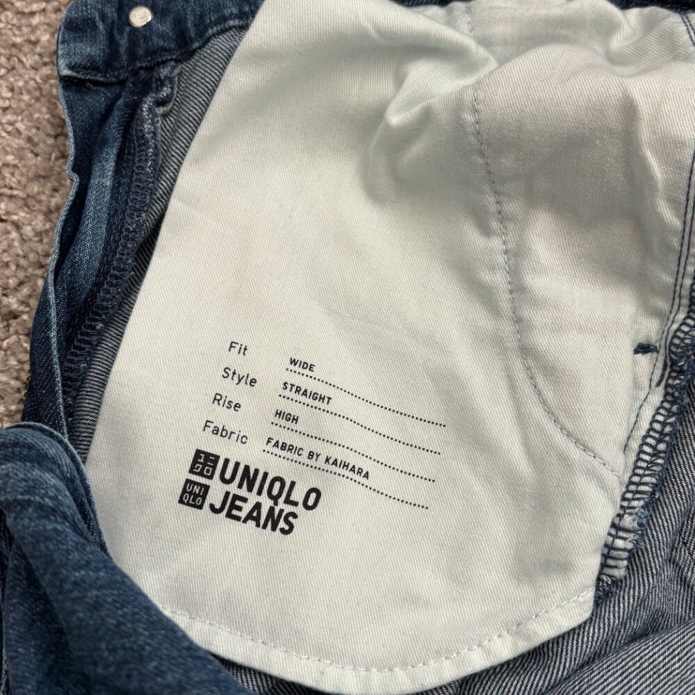 Uniqlo DRAPEY PLEATED DENIM Size M - Picture 5 of 6